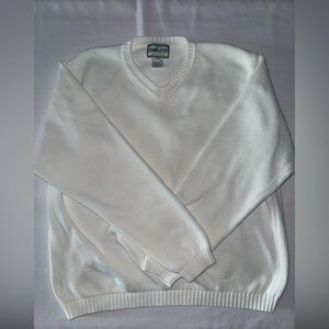 Pendleton White V-Neck Sweater 100% cotton